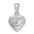 thumbnail image 3 of White Sterling Silver Charm Pendant Themed Red Cubic Zirconia CZ Clear 17 mm 11, 3 of 4