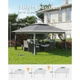 thumbnail image 4 of Double Roof Pop Up Outdoor Gazebo Canopy Tent - Heavy Duty Mosquito Netting Patio Shelter - Easy Setup Screened Pavilion Includes Sand Bags - 12x12ft for Garden, Backyard, Lawn, 4 of 9