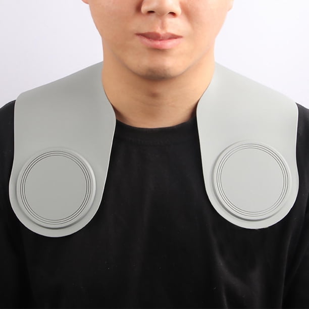 Collar de cabellero Yinane chal de cuello de silicona antideslizante gris