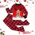 thumbnail image 1 of Conjuntos de pijamas a juego para la familia Rde, Tops navideños de manga larga con estampado EIK + pantalones con estampado a cuadros, ropa para dormir en casa de otoño, ropa de Navidad, 1 of 4