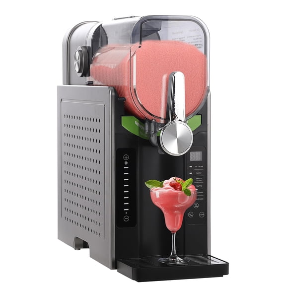 Slushie Machine 68oz All-in-One Slushy Maker LED Display Auto-Clean No Ice Needed