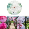 thumbnail image 4 of TISHITA 32" Classical Oiled Paper Umbrella, Bamboo Silk Umbrella Classical Dance Parasol I, 4 of 5
