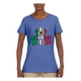 thumbnail image 2 of Wild Bobby Mexican Queen Latin Pride Women Graphic Tee, Light Blue, X-Large, 2 of 5