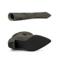 thumbnail image 5 of BLISSFUL STEP Women's Boots Pointed Toe Block Heel Knee High Boots Grey 5.5, 5 of 7