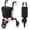Pink, variant on StrollAid 3 Wheel Walkers for Seniors, Foldable Rollator Walker with Tray & Large Storage Bag, 10" Big Wheel for All Terrain, 350 lb Weight Capacity, Pink