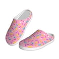 thumbnail image 2 of Lsque Donut Pattern Womens Comfort Cotton on Scuff With Memory Foam and Anti-skid Sole Slipper-37/38, 2 of 7