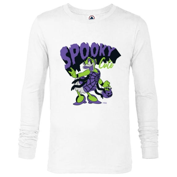 Disney Daisy Duck Halloween Spider Web Costume Spooky Cute - Long Sleeve T-Shirt for Men - Customized-White
