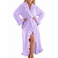 thumbnail image 2 of Premium Womens Plush Soft Robe , Warm, Coral Fleece Bathrobe M, 2 of 7