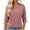 Pink—Blouses, variant on Womens Long Sleeve Shirts Oversized Split Neck Waffle Knit Pullover Loose Fit Solid Color Basic Tee Dressy Casual Tunic Blouses Pink M