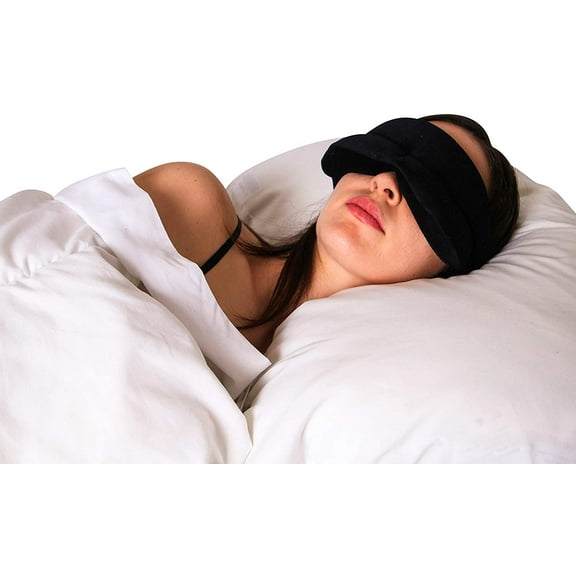 Eye See Eye Mask for Sleeping Blackout - Padded Memory Foam Sleep Mask with Velvet Fit Eye Pockets and Soft Strap - for Men and Women