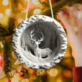 thumbnail image 1 of Bdday Décorations de Noël Renne en Acrylique Rond Panneau Suspendu Décorations Murales Festives, 1 of 6