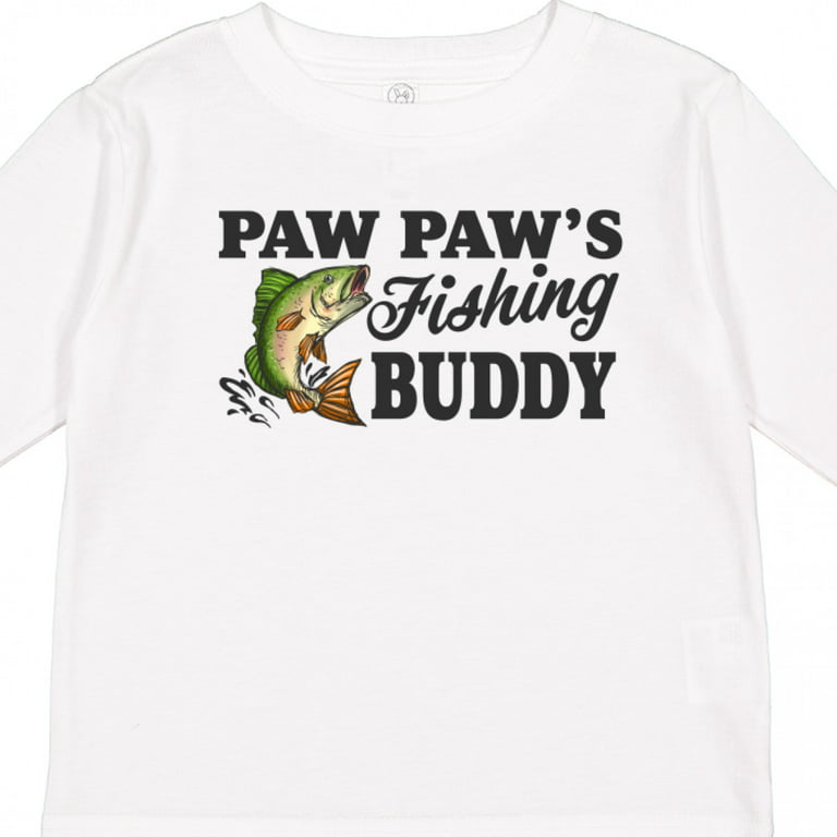 Kids Paw Paws Little Fishing Buddy Cute Kids Fishing Shirt