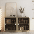 thumbnail image 6 of Tcbosik Buffet Sideboard with 4 Doors, 55 inch Accent Cabinet with Adjustable Shelves, Coffee Bar Cabinet for Kitchen, Dining Room, Living Room, Easy Assembly, Wood Color, 6 of 8