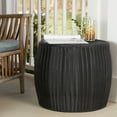 thumbnail image 4 of Household Essentials Handwoven Resin Barrel Side Table Storage Container, Black, 4 of 8