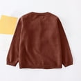 thumbnail image 4 of Front Open Cardigans for Girl New Toddler Boys Girls Crewneck Cardigan Sweaters Long Sleeve Kids Button Cotton School Uniform Knit Tops Outerwear Brown 2-3 Years, 4 of 6