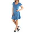 thumbnail image 3 of 24/7 Comfort Apparel Women's Plus Size Knee Length Short Sleeve T-Shirt Dress, 3 of 4
