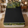 thumbnail image 4 of Manfei Vintage Floral Zipper Twin Comforter Sets with Fitted Sheet and 2 Pillowcases,Rustic Botanical Zipper Bedding Set,Reversible, 4 of 7
