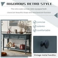 thumbnail image 4 of Harper & Bright Designs Vintage Console Table with Storage, Narrow Entryway Table with Drawers and Open Shelf, Navy, 4 of 10