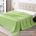 thumbnail image 3 of 500 Thread Count 100% Egyptian Cotton 3-Piece Flat Sheet (1 Flat + 2 Pillow Covers) Size California-King Color Sage Solid, 3 of 5