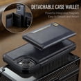 thumbnail image 2 of AutSpace Funda para Apple iPhone 13, Bloqueo RFID, Cuero PU, Compatible con MagSafe, Billetera Desmontable 2 en 1 con Tarjetero, Soporte, Cubierta Protectora Magnética, Negro, para iPhone 13, 2 of 8
