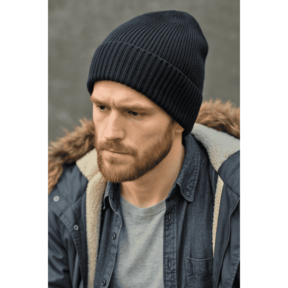 5-Pack, Mens & Womens Quality Warm Winter Cuffed Beanie Hat Multi-pack, SOFT Poly, Rayon, Nylon Blend Knit, Black, Outtek