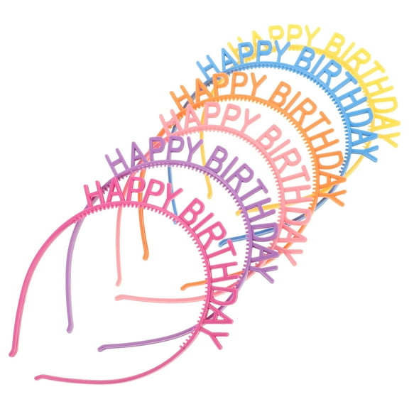 Raindrops Creative Headband Happy Birthday Headband Assorted Color 6Pcs