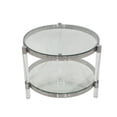 thumbnail image 3 of Table d'appoint Funke en argent avec verre trempé, acrylique et acier, 3 of 3