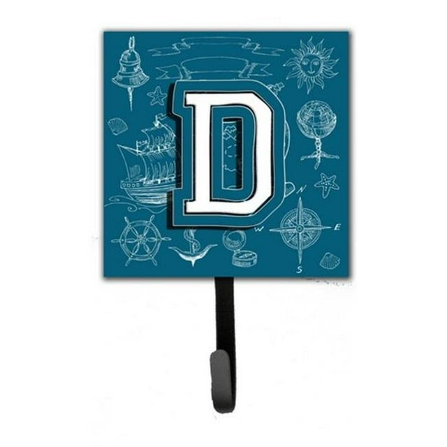 Carolines Treasures CJ2014-DSH4 Letter D Sea Doodles Initial Alphabet Leash & Key Holder
