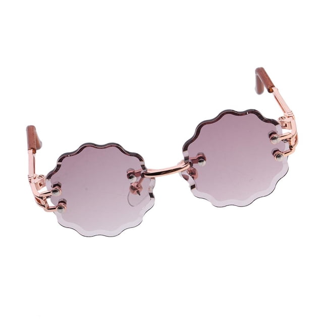 Gafas de sol Sunnimix Vintage Hippy de Montura para Blythe gris 1/6