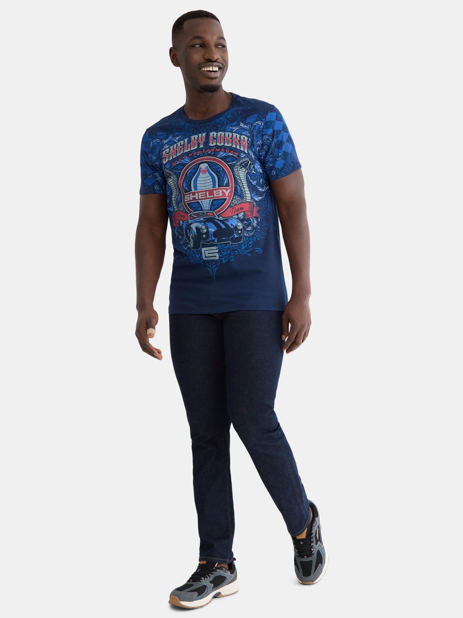 Shelby Cobra Men's & Big Men's Graphic Tee with Short Sleeves, Sizes XS-3XL