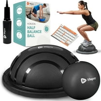 Lifepro Horizon Half Balance Ball Trainer – Non-Slip Stability Exercise Ball for Home Gym & Full-Body Workouts, Core & Balance Training, Heavy-Duty, 440 lb Capacity - Gray