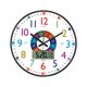 thumbnail image 3 of Reloj de pared infantil, 12", reloj educativo redondo multicolor silencioso para la enseñanza Estilo C, 3 of 9