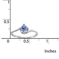 thumbnail image 2 of 14k White Gold 4mm Princess Cut Tanzanite ring, 2 of 4