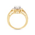 thumbnail image 4 of 1 1/2 ct. t.w Center 7MM Round Cut Lab Created Moissanite Diamond Halo Engagement Ring For Women 10K Solid Yellow Gold (G-H Color, VVS1 Clarity, 1.50 Cttw)Size : 10, 4 of 7