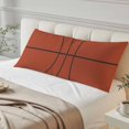 thumbnail image 4 of Basketball Body Pillow Cover 20 x 54 Inch Decorative Pillow Cover Orange Abstract Black Stripes Ball Sports Lumbar Pillowcase Seasonal Rectangle Cushion Case for Couch Sofa Bed Living Room, 4 of 9
