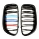 thumbnail image 1 of sweethay Rejillas delanteras de plástico ABS para coche, rejillas de doble línea de color M, negro brillante para 5 Series F10 F18 528i 530i 535i 11-15 Vehículos, repuestos y accesorios Mis sweethay CZ2695-00B, 1 of 6