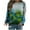 Light Blue, variant on WXLWZYWL Trendy Sweatshirts For Women 2023 Women Classic St. Patrick Print Crewneck Long Sleeve Loose Sweatshirt Tops