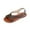 Brown, variant on Women Casual Sandals Round Toe Solid Color Flat Sandals Summer Casual Wear Comfortable Soft Outdoor Daily Shoes