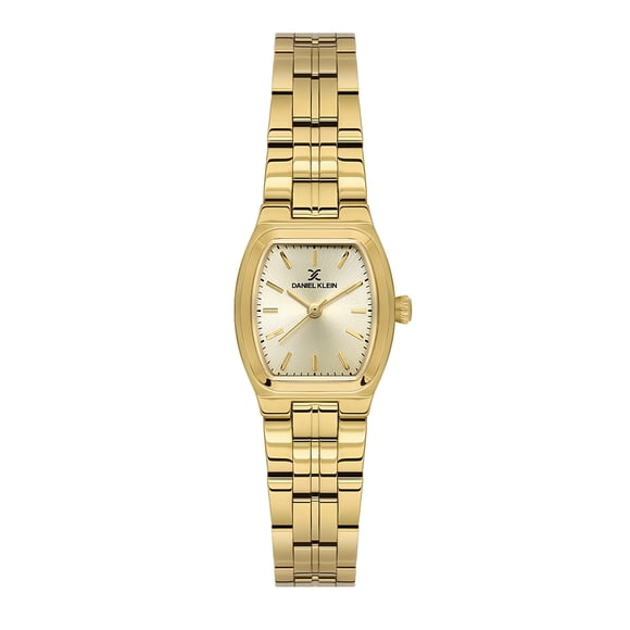 Daniel Klein Womens Watch, Tonneau 22mm Metal Analog Watch, Japanese Quartz, Stainless Steel Strap - Gold