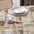thumbnail image 4 of Round Tablecloth Khaki Coffee Cups Waterproof Oil Proof Polyester Table Cloth Cover Decor for Home Dining Outdoor,Patio,Parties, 54" Dia. Coffee Lovers, 4 of 9