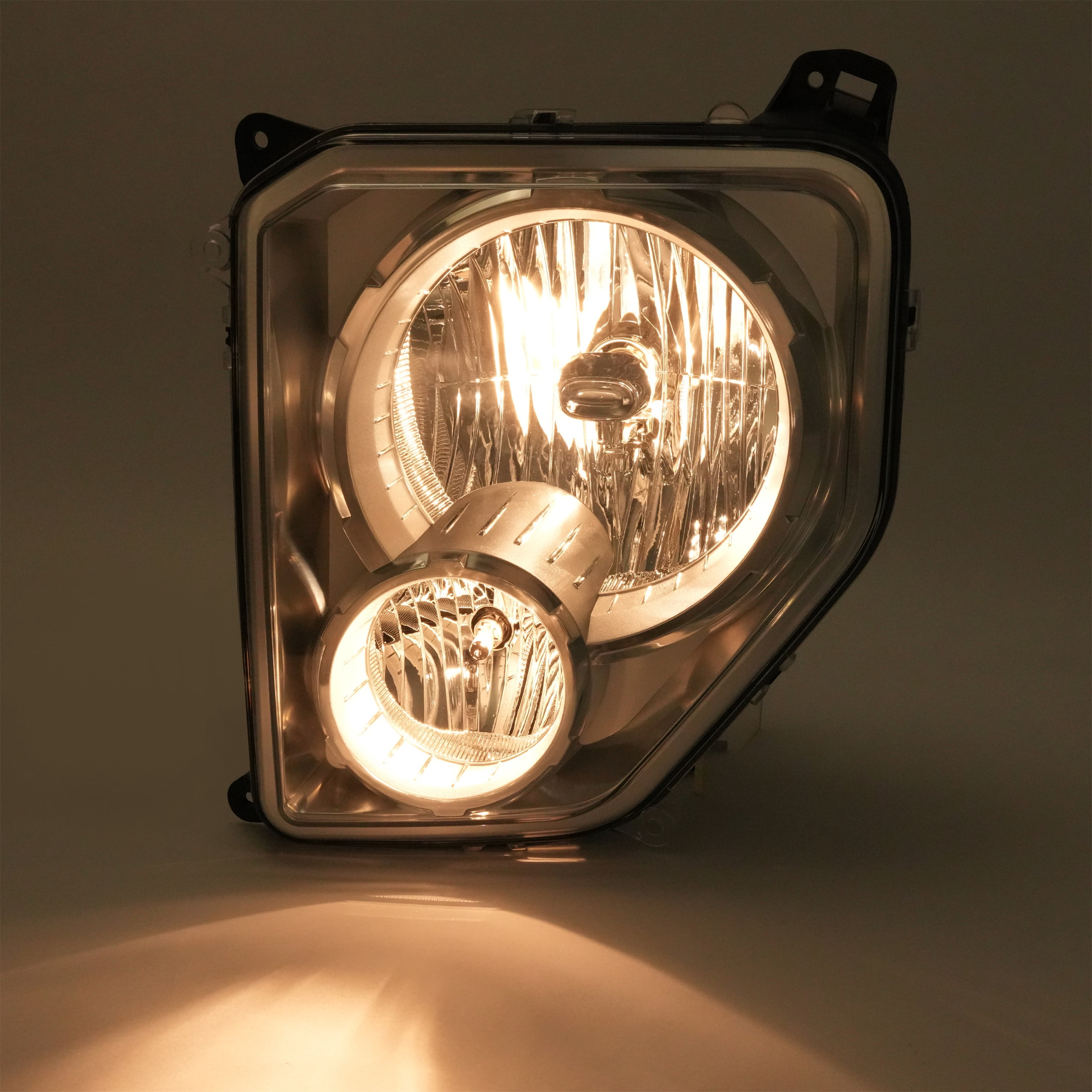 Kojem Left Headlight Assembly w/Fog Light for 2008-2012 Jeep Liberty Replacement for CH2502196 55157339AE Headlamp Fog Driving Lamp Driver Side