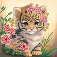 thumbnail image 1 of Kit Con Forma Especial Parcial DIY 5D Del Tigre (K250), 1 of 9
