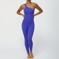 thumbnail image 4 of Top-kevin Butterluxe One Shoulder Athletic Rompers for Women Removable Padded Shorts Jumpsuit, 4 of 7