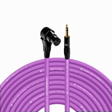 Coluber Cable Right Angle XLR Female to 3.5 TRS Male Pro Microphone Connector