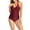Wine, variant on gakvbuo Summer Savings Clearance Bathing Suit For Women One Piece Plus Size Swimsuit Halter Plunge V Neck Monokini Ruched Tummy Control Suits Tropical Swimwear Suits