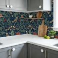 thumbnail image 6 of Chinoiserie Peel and Stick Wallpaper Vintage Floral Bird Deep Blue Wall Mural 23.6in x 9.8ft Self Adhesive Removable Wall Paper Floral Contact Paper for Bedroom Walls Cabinet Locker, 6 of 8