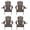 Brown, variant on 35 x 32 x 28 in. Foldable Adirondack Chair with Cup Holder, White - Set of 4