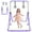 Purple, variant on Ambifirner Foldable Gymnastics Set - 5-Height Adjustable Bar with Bone Development Guide, Easy 2-Step Assembly Kids Fitness Equipment for Indoor/Outdoor