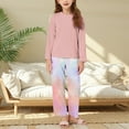 thumbnail image 6 of NAISIBABY Girls Outfit Set, Long Sleeve T Shirt and Tie-Dye Pants Soft Comfort Home Clothes 2-Piece Pink 13T, 6 of 7