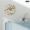 thumbnail image 4 of Chilfamy 10 Inch Wooden Wall Clock Cherries Green Leaves Print Battery Operated 10x10in, 4 of 8